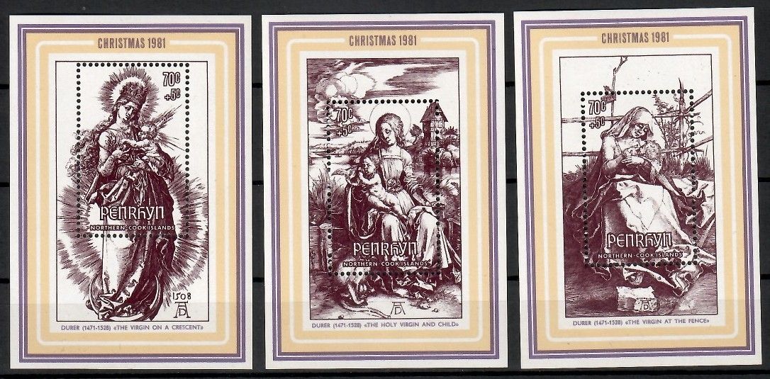Znaczek Penrhyn 1981 Mi bl 35-37 Czyste **