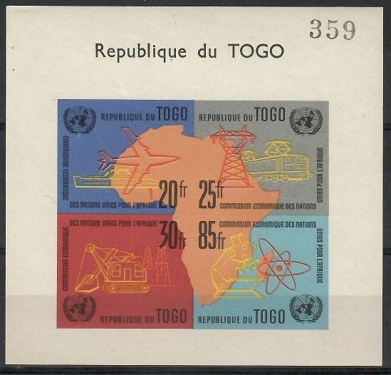 Znaczek Togo 1961 Mi bl 6 Czyste **