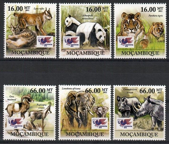 Znaczek Mozambik 2011 Mi 5323-5328 Czyste **