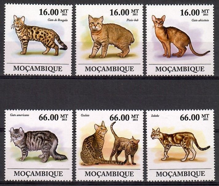 Znaczek Mozambik 2011 Mi 5344-5349 Czyste **