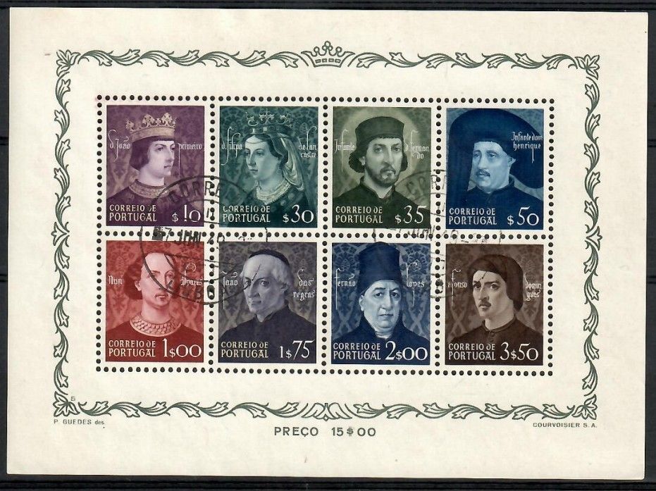 Znaczek Portugalia 1949 Mi bl 14 Stemplowane