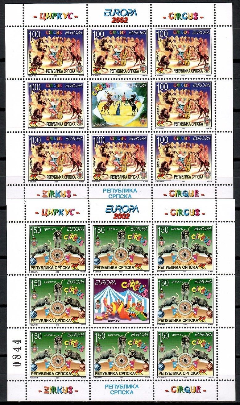 Znaczek Republika Serbska 2002 Mi ark 241-242 Czyste **