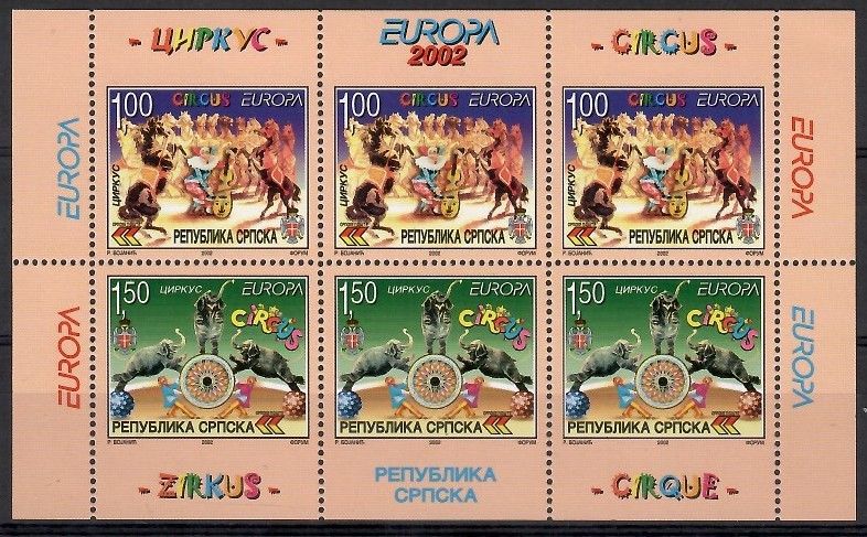 Znaczek Republika Serbska 2002 Mi h-blatt 5 Czyste **