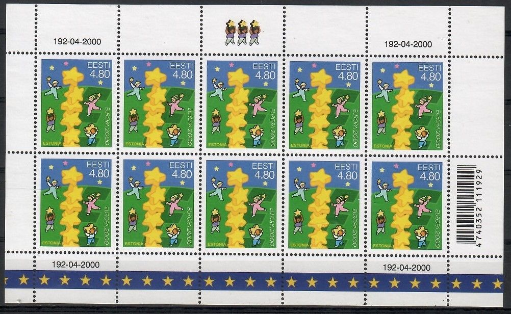 Znaczek Estonia 2000 Mi ark 371 Czyste **