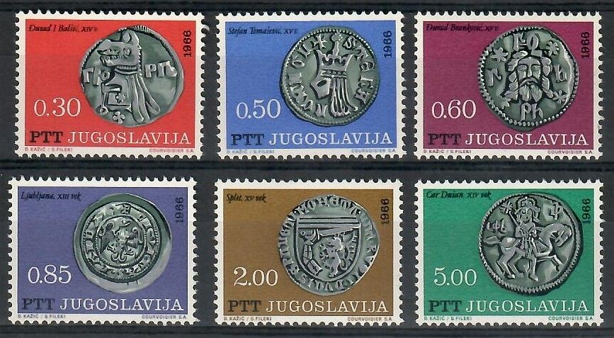 Znaczek Jugosławia 1966 Mi 1191-1196 Czyste **