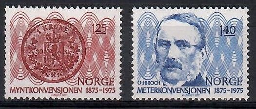 Znaczek Norwegia 1975 Mi 703-704 Czyste **