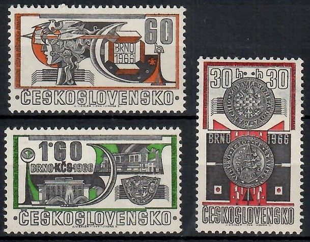 Znaczek Czechosłowacja 1966 Mi 1647-1649 Czyste **