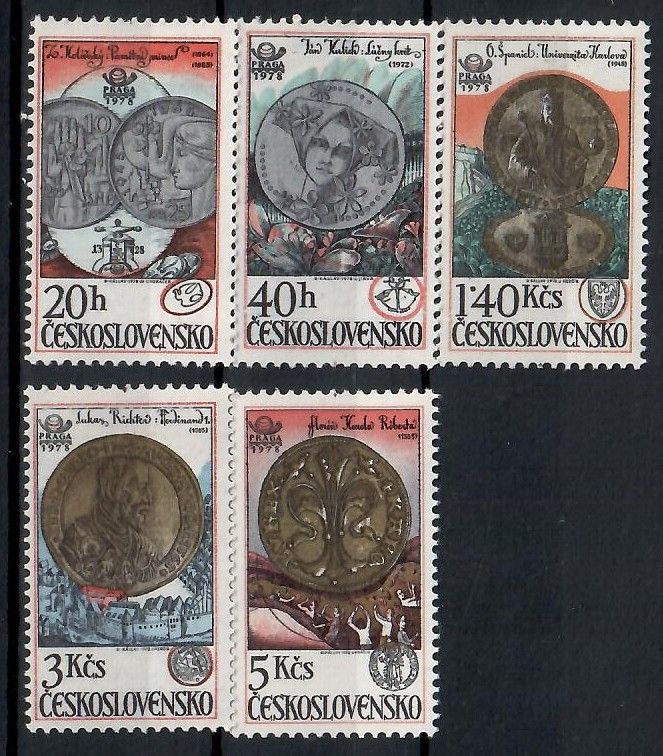 Znaczek Czechosłowacja 1978 Mi 2427-2431 Czyste **
