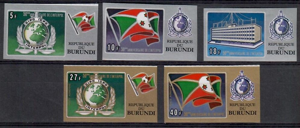 Znaczek Burundi 1973 Mi 926-930B Czyste **