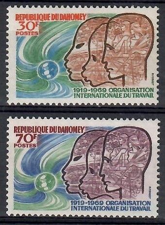 Znaczek Dahomej 1969 Mi 375-376 Czyste **