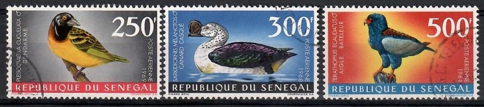Znaczek Senegal 1968 Mi 381-383 Stemplowane