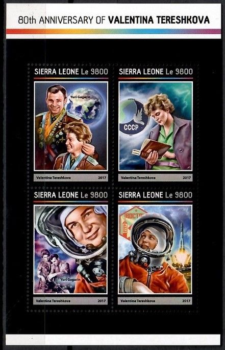 Znaczek Sierra Leone 2017 Mi ark 8180-8183 Czyste **