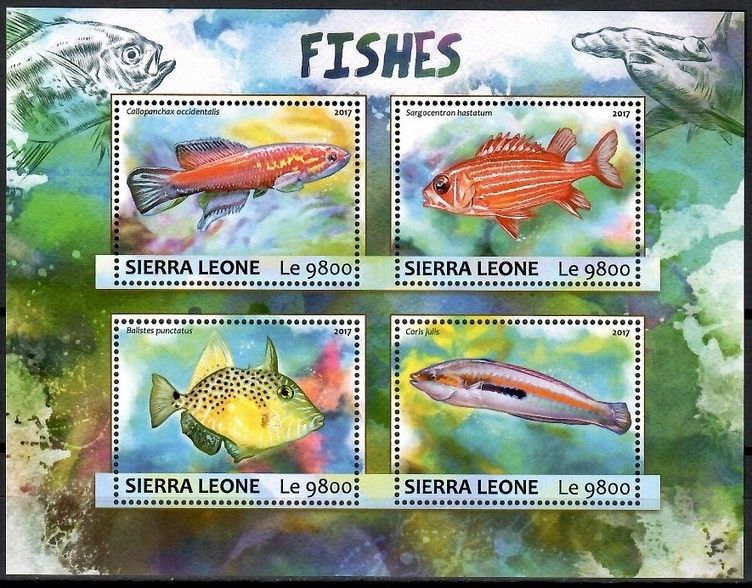 Znaczek Sierra Leone 2017 Mi ark 8250-8253 Czyste **