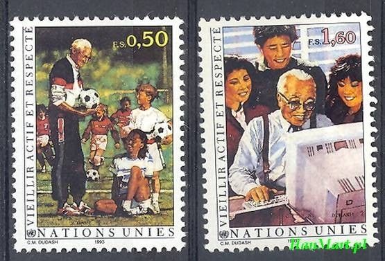 Znaczek Narody Zjednoczone Genewa 1993 Mi 225-226 Czyste **