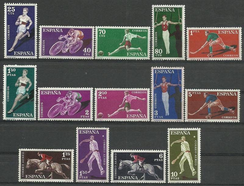 Znaczek Hiszpania 1960 Mi 1201-1214 Czyste **