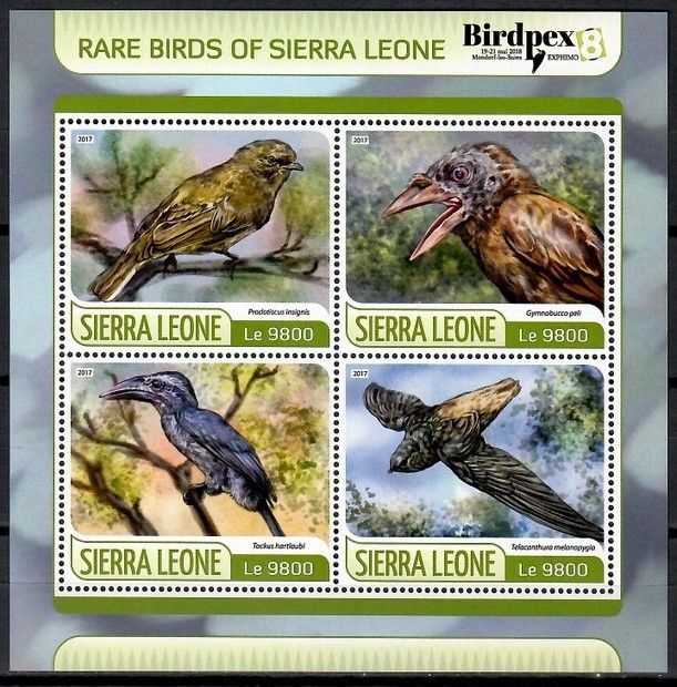 Znaczek Sierra Leone 2017 Mi ark 8630-8633 Czyste **