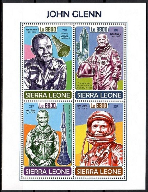Znaczek Sierra Leone 2017 Mi ark 8950-8953 Czyste **