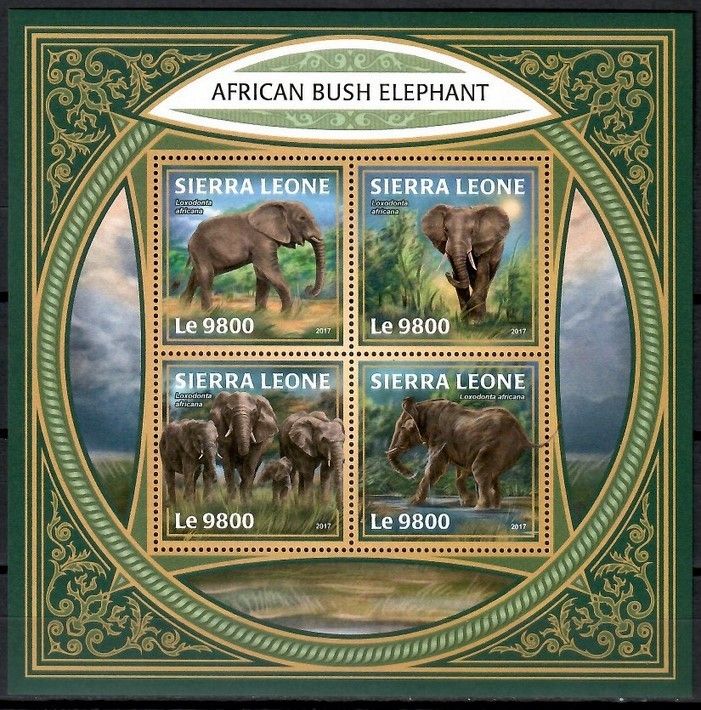 Znaczek Sierra Leone 2017 Mi ark 9185-9188 Czyste **