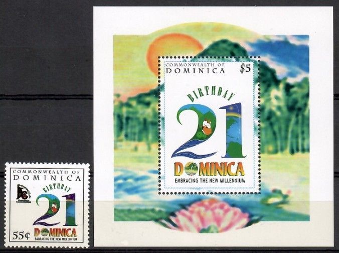 Znaczek Dominika 1999 Mi 2728+bl388 Czyste **