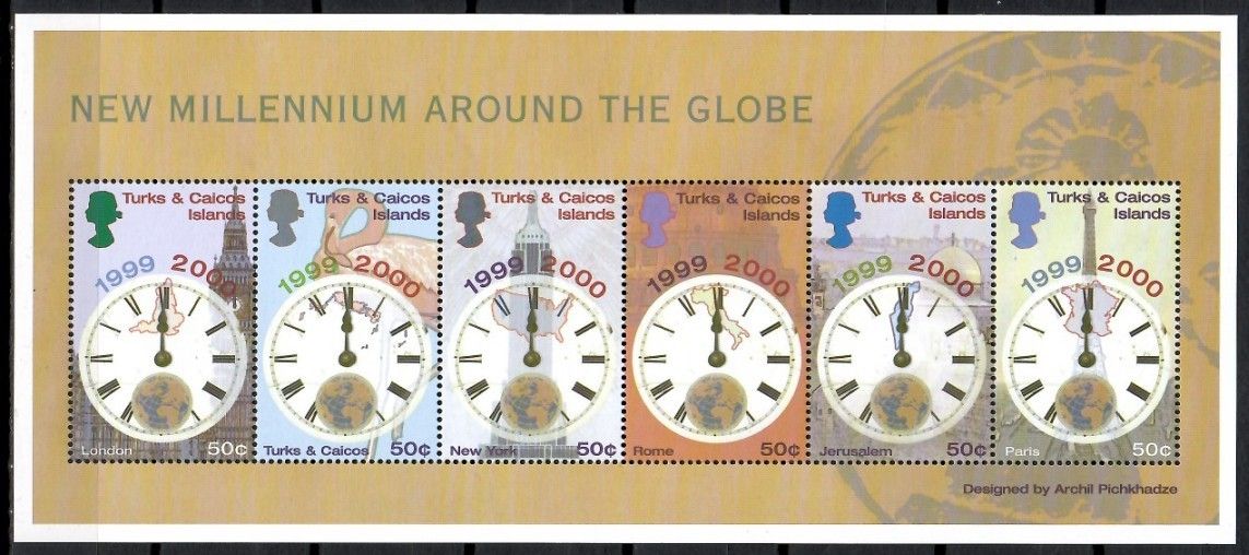 Znaczek Turks i Caicos 1999 Mi ark 1495-1500 Czyste **