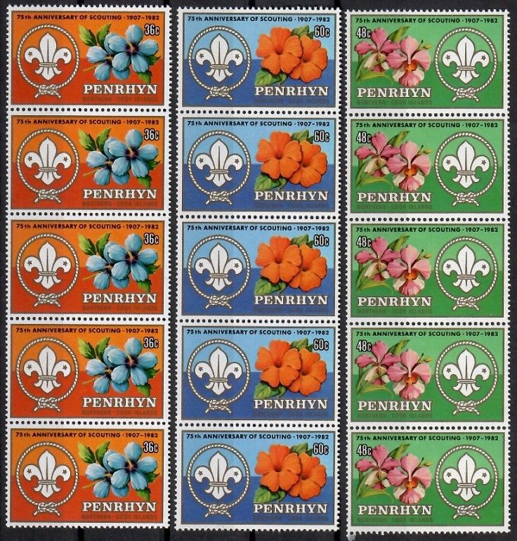 Znaczek Penrhyn 1983 Mi 302-304 Czyste **