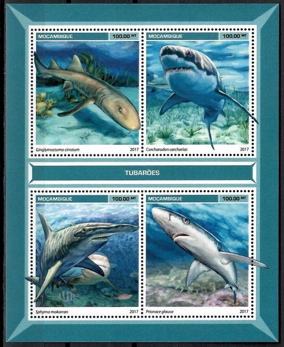 Znaczek Mozambik 2017 Mi ark 9059-9062 Czyste **