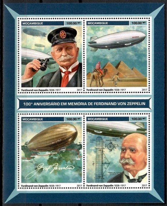 Znaczek Mozambik 2017 Mi ark 9139-9142 Czyste **