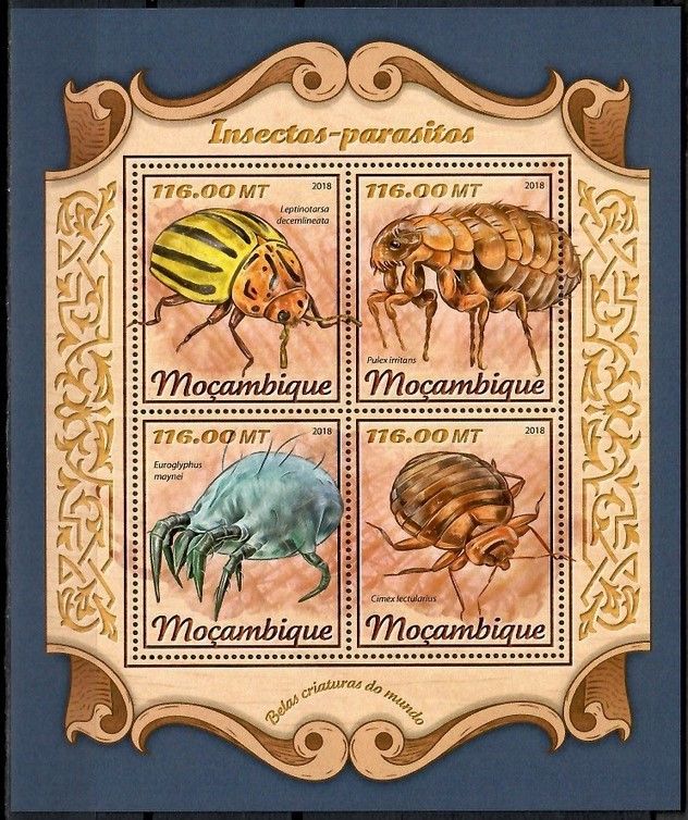 Znaczek Mozambik 2018 Mi ark 9194-9197 Czyste **