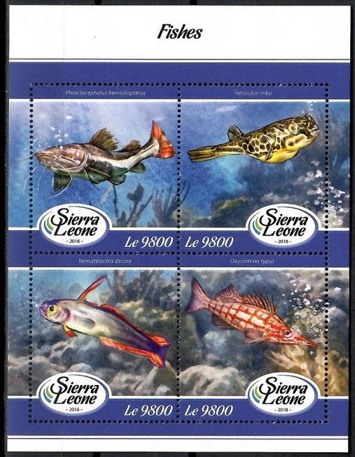 Znaczek Sierra Leone 2018 Mi ark 9245-9248 Czyste **