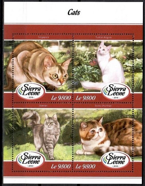 Znaczek Sierra Leone 2018 Mi ark 9260-9263 Czyste **