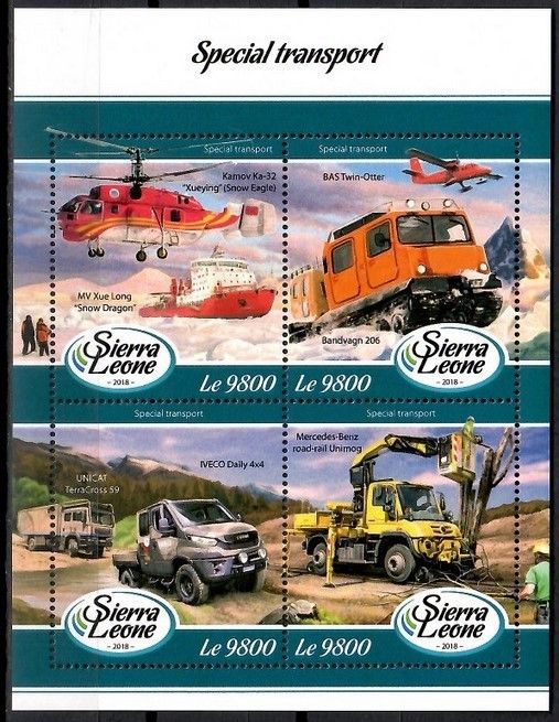 Znaczek Sierra Leone 2018 Mi ark 9275-9278 Czyste **