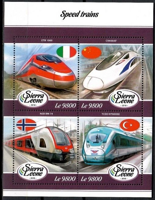 Znaczek Sierra Leone 2018 Mi ark 9280-9283 Czyste **