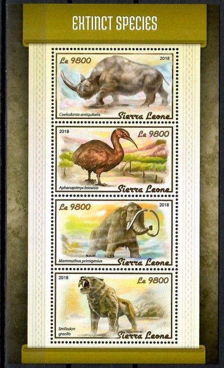 Znaczek Sierra Leone 2018 Mi ark 9345-9348 Czyste **