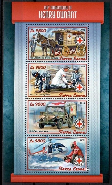 Znaczek Sierra Leone 2018 Mi ark 9375-9378 Czyste **