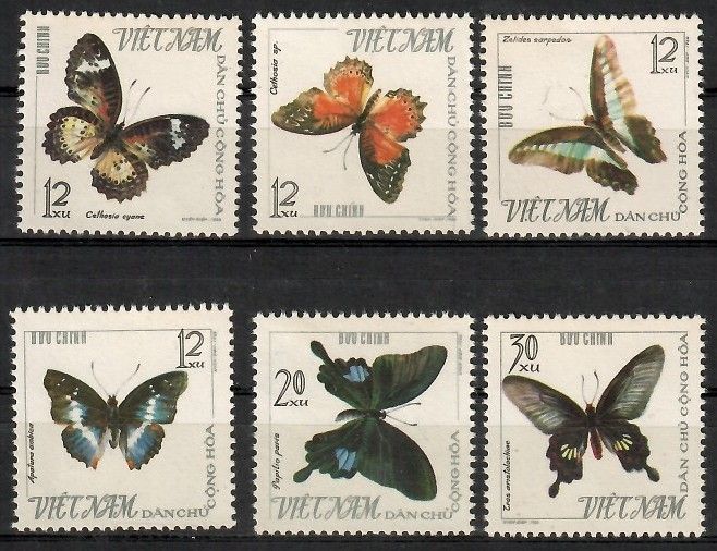 Znaczek Wietnam 1965 Mi 405-410 Czyste **