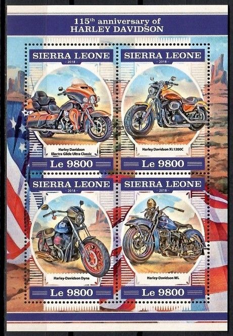 Znaczek Sierra Leone 2018 Mi ark 9479-9482 Czyste **