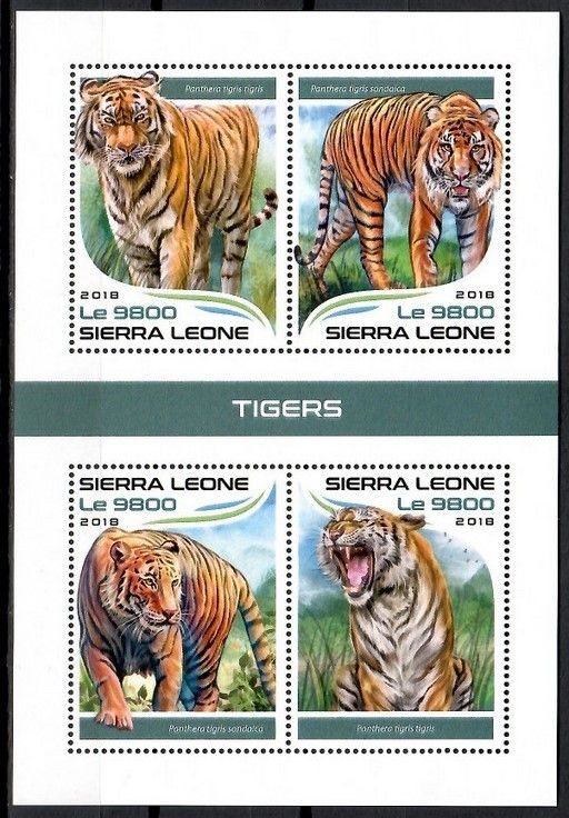 Znaczek Sierra Leone 2018 Mi ark 9554-9557 Czyste **