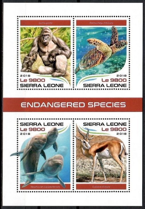 Znaczek Sierra Leone 2018 Mi ark 9564-9567 Czyste **