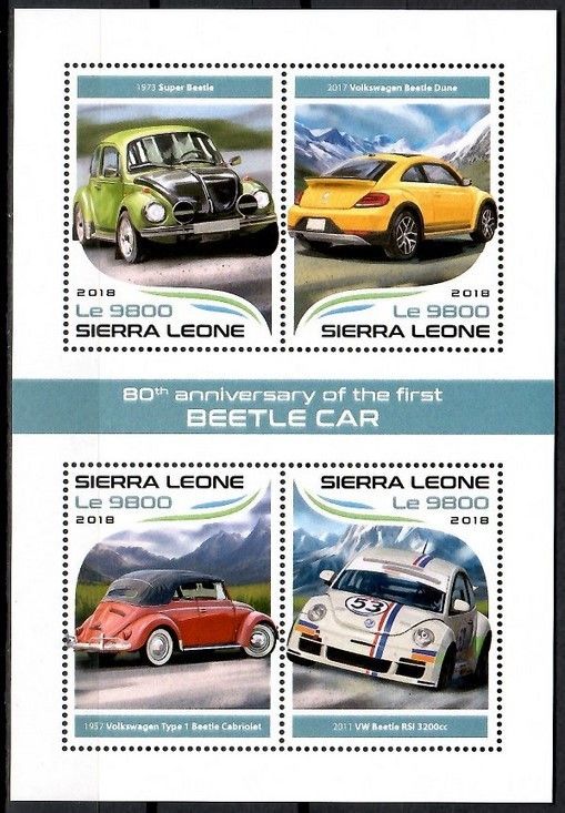 Znaczek Sierra Leone 2018 Mi ark 9599-9602 Czyste **