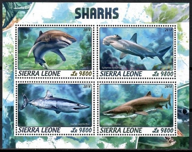 Znaczek Sierra Leone 2018 Mi ark 9639-9642 Czyste **