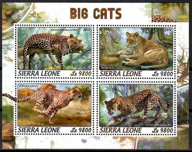 Znaczek Sierra Leone 2018 Mi ark 9649-9652 Czyste **