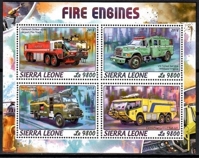 Znaczek Sierra Leone 2018 Mi ark 9674-9677 Czyste **