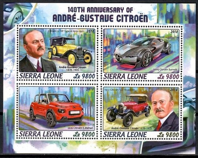 Znaczek Sierra Leone 2018 Mi ark 9679-9682 Czyste **