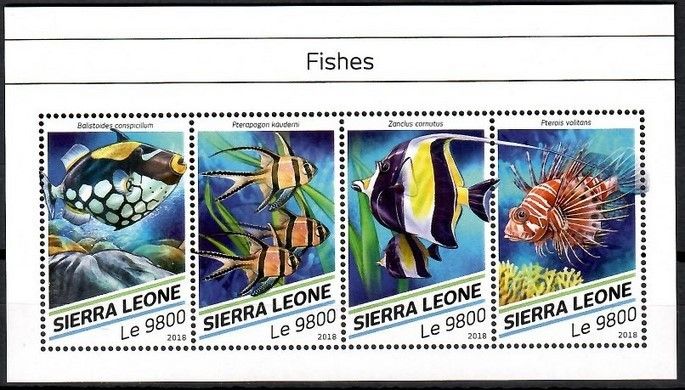 Znaczek Sierra Leone 2018 Mi ark 9744-9747 Czyste **