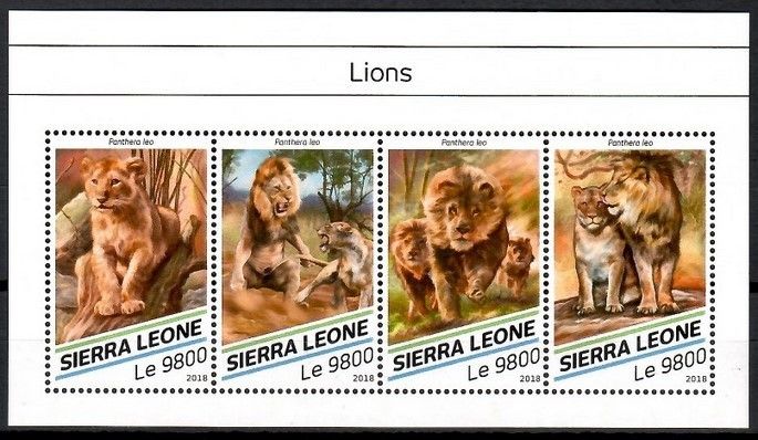 Znaczek Sierra Leone 2018 Mi ark 9764-9767 Czyste **