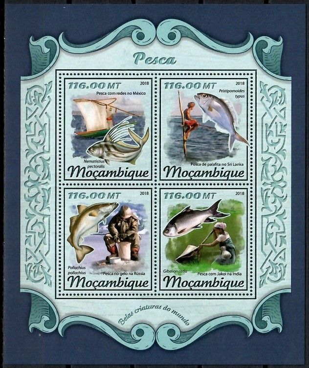 Znaczek Mozambik 2018 Mi ark 9214-9217 Czyste **