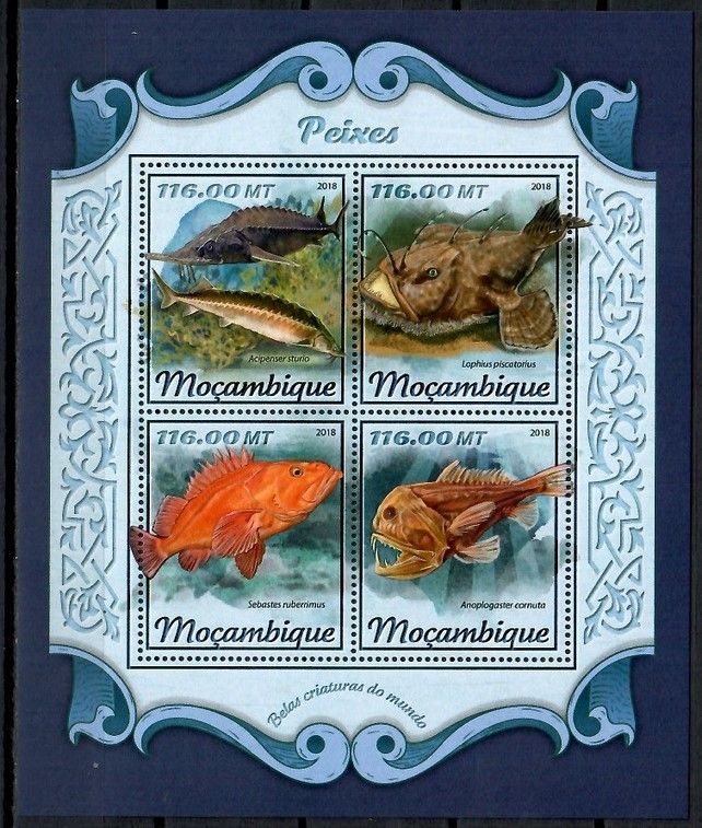 Znaczek Mozambik 2018 Mi ark 9209-9212 Czyste **