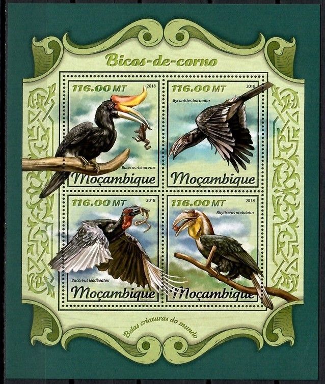 Znaczek Mozambik 2018 Mi ark 9239-9242 Czyste **