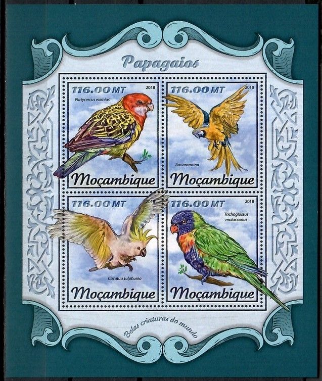 Znaczek Mozambik 2018 Mi ark 9274-9277 Czyste **