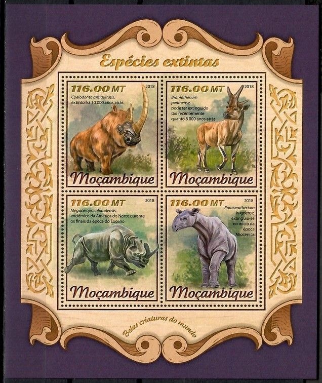 Znaczek Mozambik 2018 Mi ark 9284-9287 Czyste **